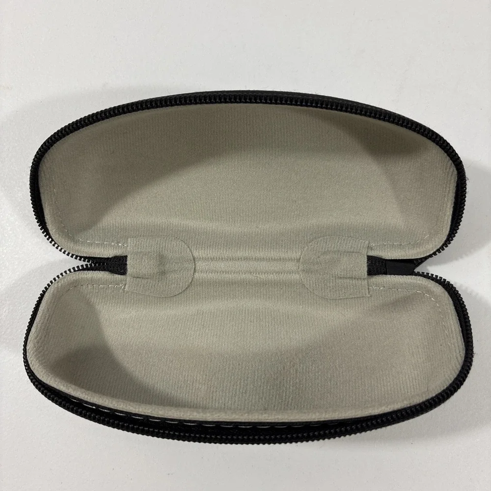 Vogue Eyewear Black Zippered Clamshell Hard Case for Sunglasses/Eyeglasses